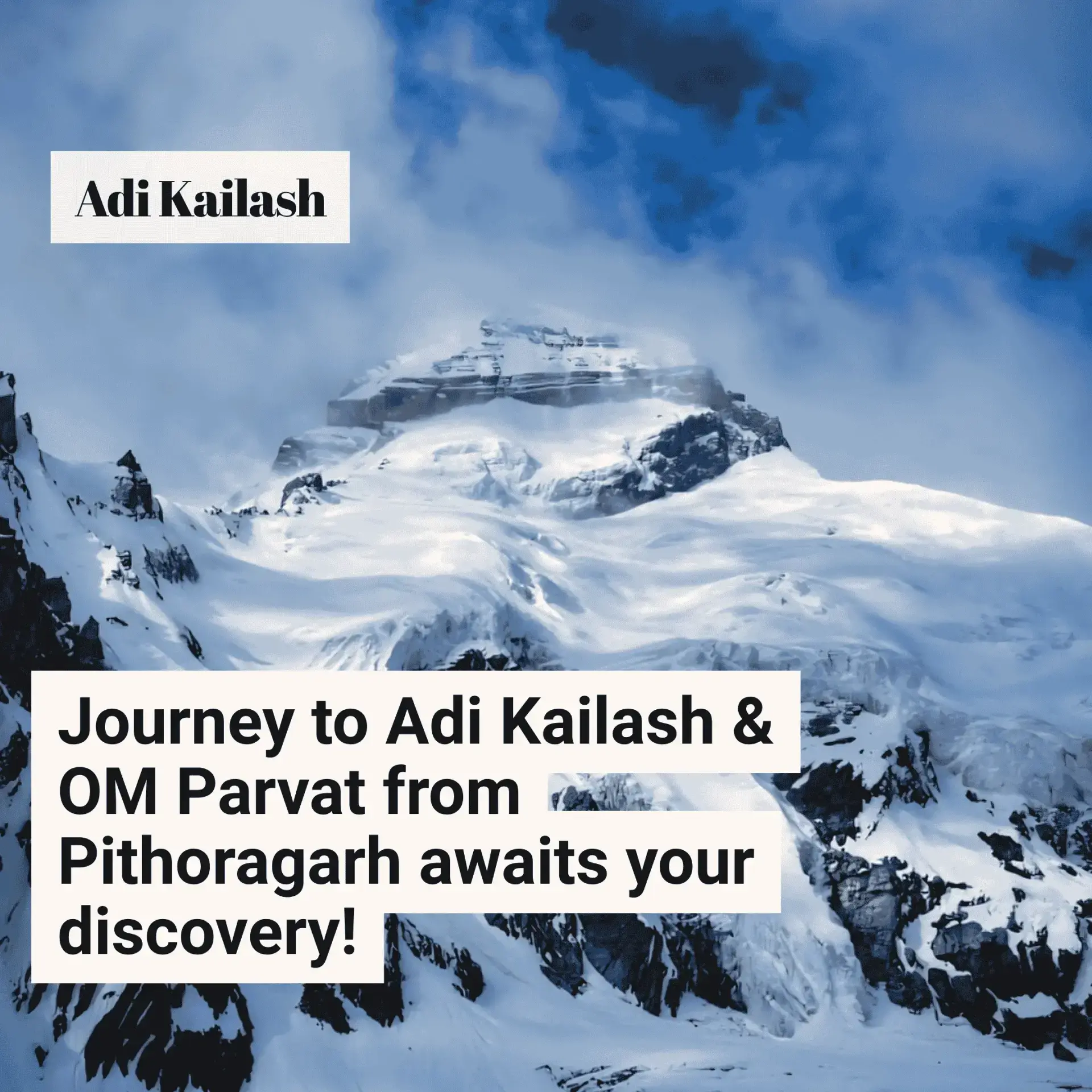 A serene view of Adi Kailash