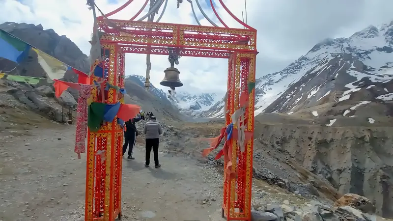 Pilgrims trekking